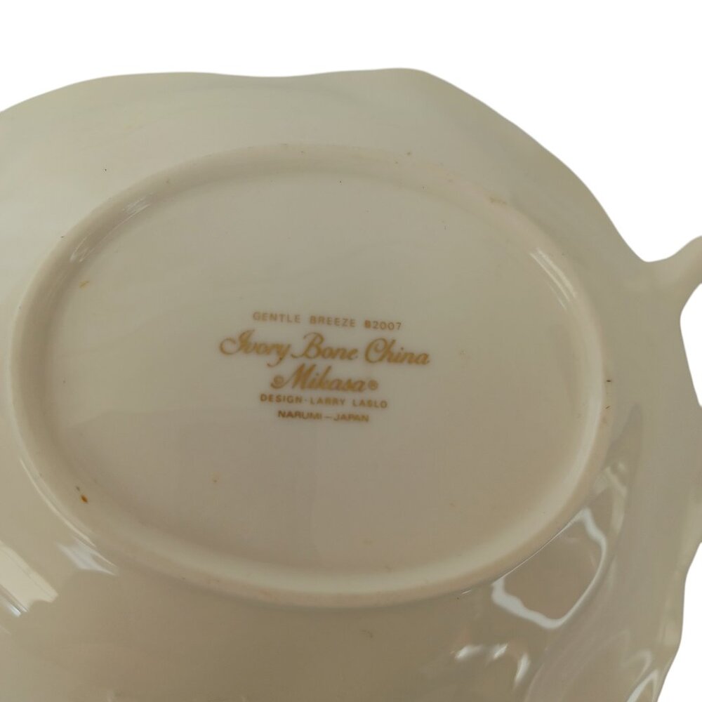 Mikasa Leaf Shaped Dish Gentle Breeze Ivory Bone China Trinket Dish Nut Candy - Picture 15 of 16